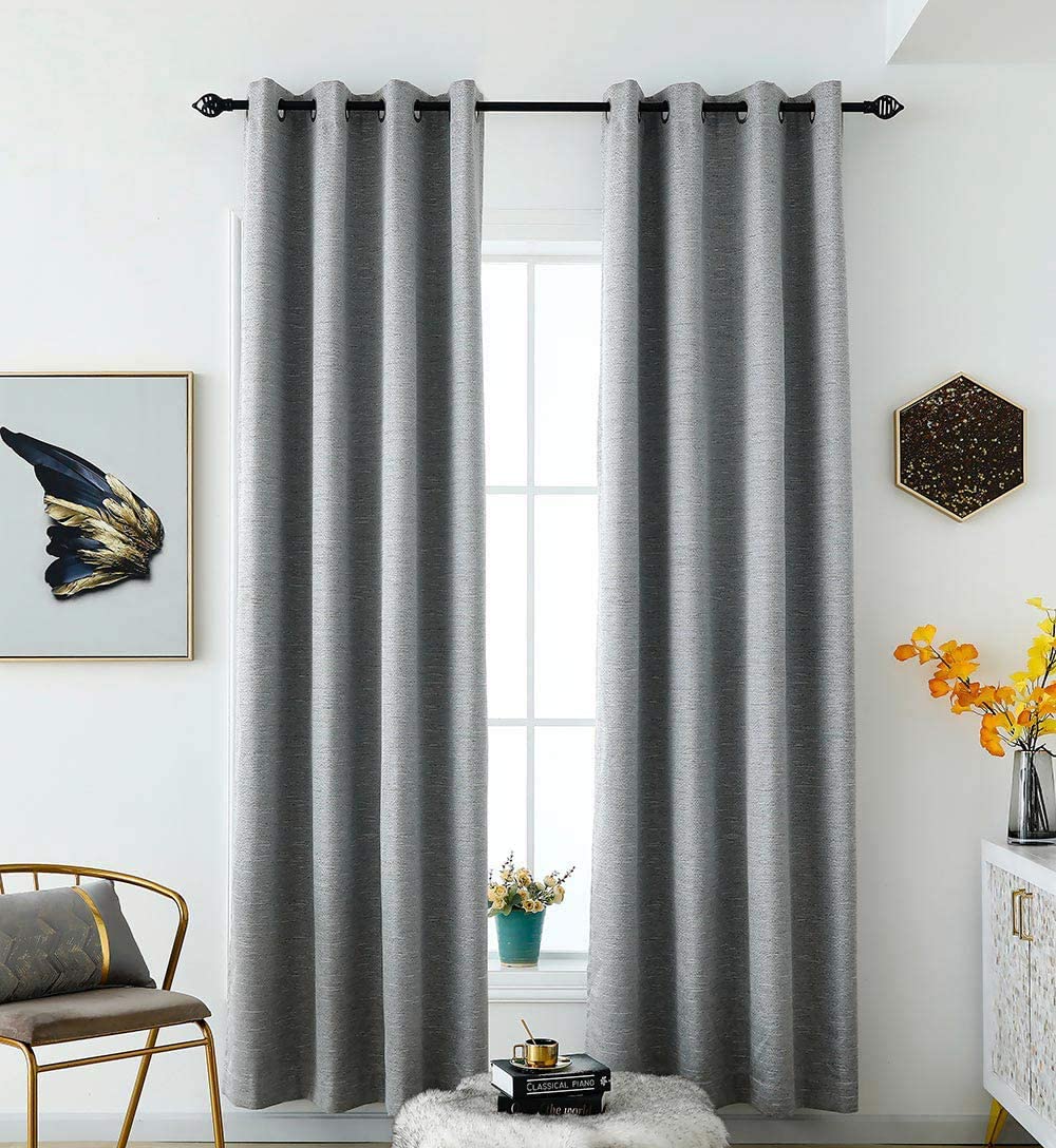 North Hills Home Grommet Panel Curtains Ash Grey/Stone/Pewter/Indigo Blue Belmar For Indoor and Commercial Use