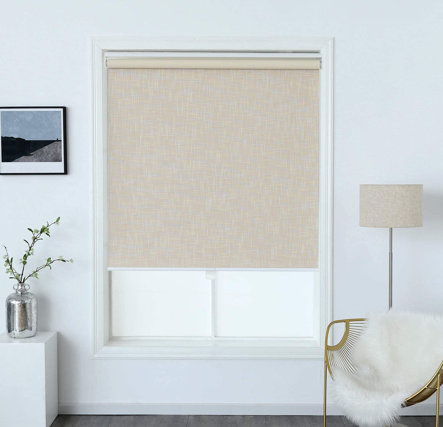 North Hills Home Polyester Maximus Blackout Roller Shade Peppercorn/Linen/Biscuit/Off White