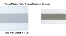 将图片加载到图库查看器，North Hills Home Polyester Premium Blackout Zebra Shade Off White/ Soft Gold/ Pewter Gray