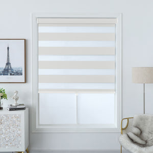 North Hills Home Polyester Premium Blackout Zebra Shade Off White/ Soft Gold/ Pewter Gray