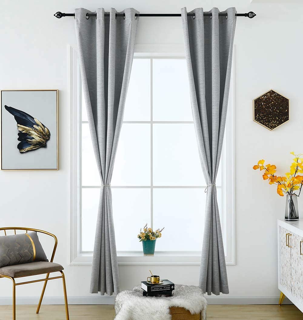 North Hills Home Grommet Panel Curtains Ash Grey/Stone/Pewter/Indigo Blue Belmar For Indoor and Commercial Use