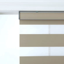将图片加载到图库查看器，North Hills Home Polyester Premium Blackout Zebra Shade Off White/ Soft Gold/ Pewter Gray