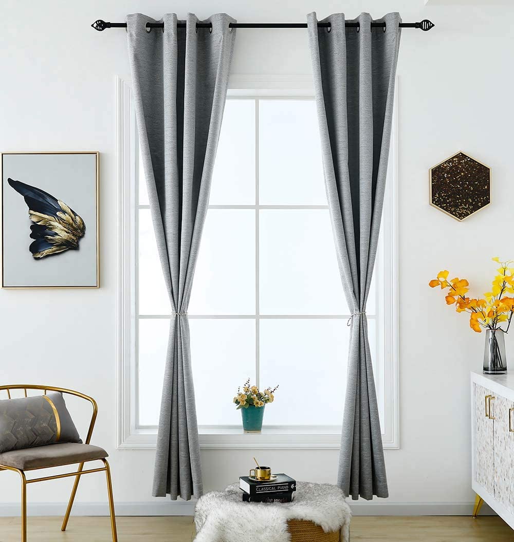 North Hills Home Grommet Panel Curtains Ash Grey/Stone/Pewter/Indigo Blue Belmar For Indoor and Commercial Use