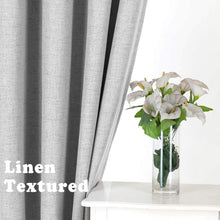 将图片加载到图库查看器，North Hills Home Blue/Charcoal/Grey/Natural Premium Soft Bedroom Curtains, Cashmere Texture Room Darkening Sunbar Drapes